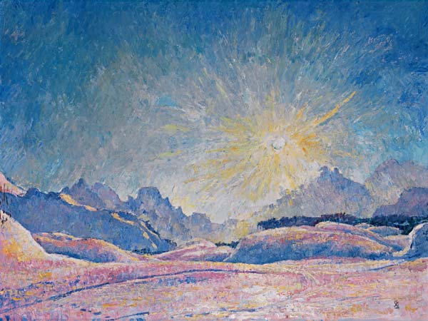 Soleil d'hiver à Maloja à Giovanni Giacometti