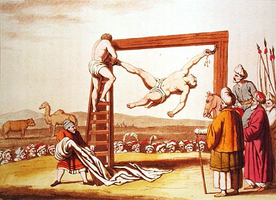 Torture Scene in Barbary, illustration from ''Costume Antico e Moderno'' à Giovanni Giulio Ferrario Milan 1815Bigatti