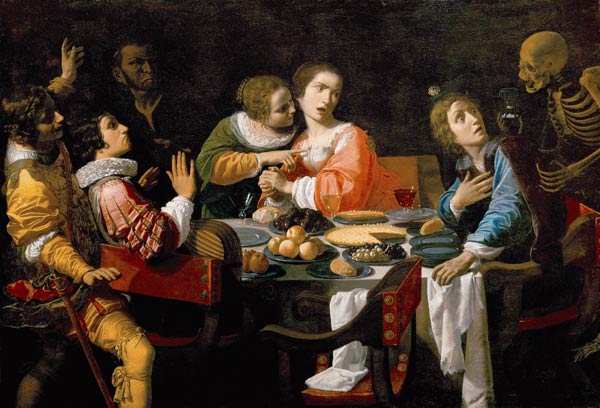 Death Comes to the Banquet Table (Mement - Giovanni Martinelli en  reproduction imprimée ou copie peinte à l\'huile sur toile