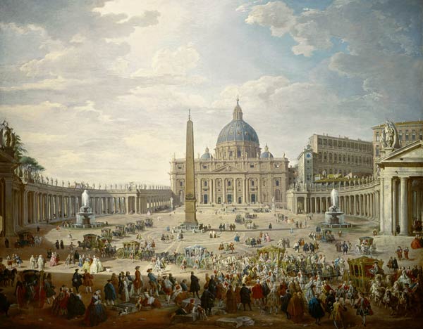 Rome / Saint Peter s / Pannini / Paint. à Giovanni Paolo Pannini