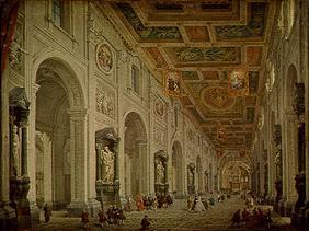 vue à l'intérieur de l'église San Giovanni à Laterano à Rome.