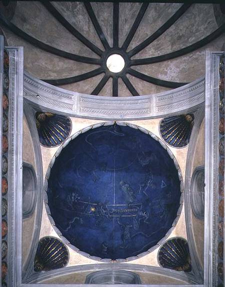 The Path of the Sun through the stars on the night of the 4th July 1442, from the soffit above the a à Giuliano d'Arrighi Pesello