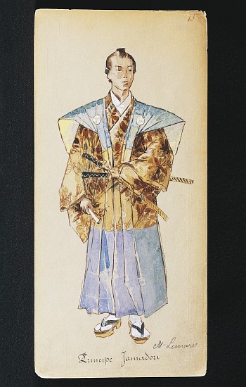 Costume for Prince Jamadori from Madama Butterfly by Giacomo Puccini à Giuseppe Palanti