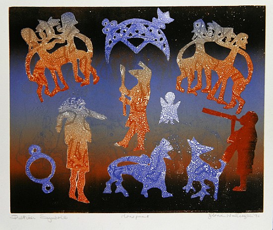 Pictish Symbols, 1996 (monotype)  à Gloria  Wallington