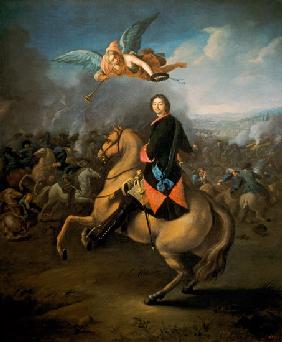tsar Pierre I  dans la bataille des Poltawa.