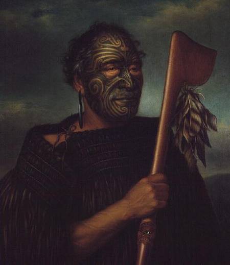 Tamati Waka Nene - an early 19th century warrior or chieftain à Gottfried Lindauer