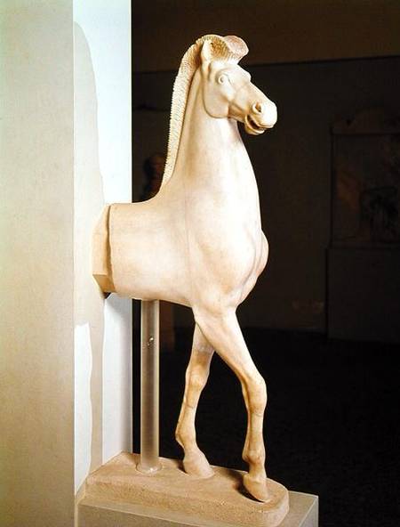 Sculpture of a horse - Greek en reproduction imprimée ou copie peinte à  l\'huile sur toile