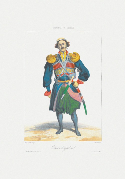 Prince of Megrelia (From: Scenes, paysages, meurs et costumes du Caucase) à Grigori Grigorevich Gagarin