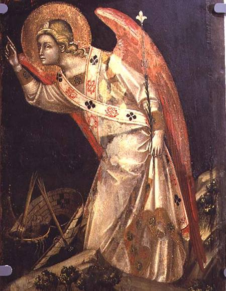 The Archangel Gabriel (tempera on panel) à Guariento d` Arpo