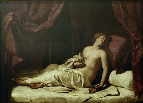 Death of Cleopatra /Ptg.by Guercino/ C17 à Guercino (alias Giovanni Francesco Barbieri)