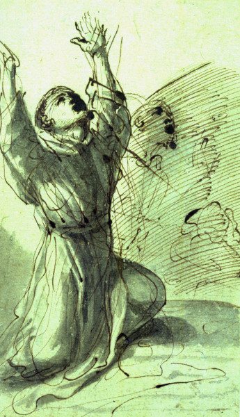 Guercino / St. Francis à Guercino (alias Giovanni Francesco Barbieri)