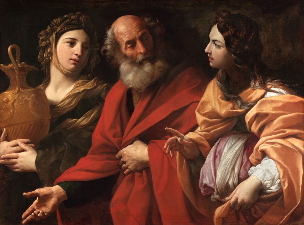 Lot and his Daughters leaving Sodom à Guido Reni