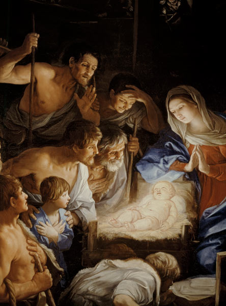 The Adoration of the Shepherds, detail of the group surrounding Jesus à Guido Reni