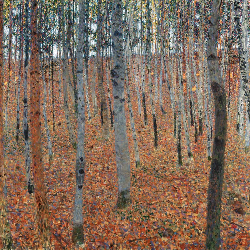 Forêt de bouleaux à Gustav Klimt