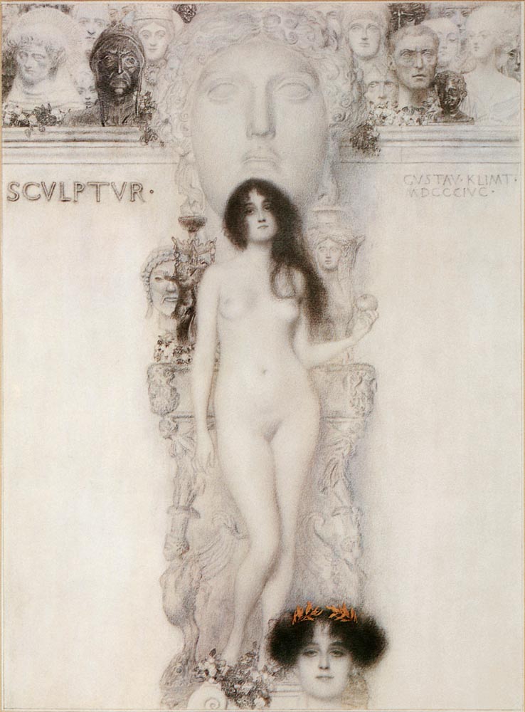 maêtrise de dessin pour l'allégorie à Gustav Klimt