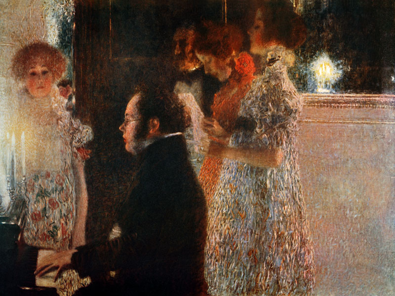 Schubert at the Piano à Gustav Klimt
