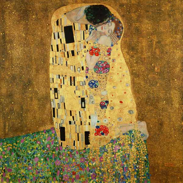 Le baiser - peinture huile sur toile de Gustav Klimt