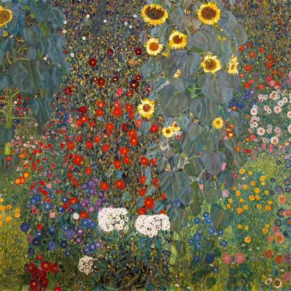 Jardin aux tournesols à Gustav Klimt