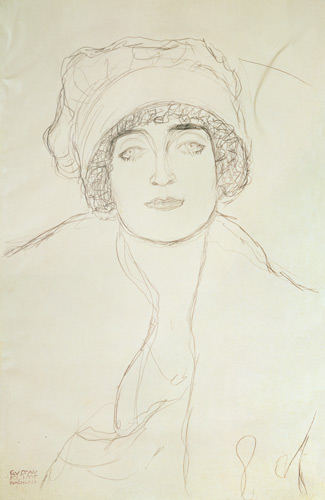 Portrait d'une jeune femme à Gustav Klimt