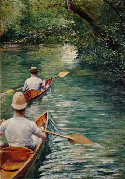 Canoes , Caillebotte à Gustave Caillebotte