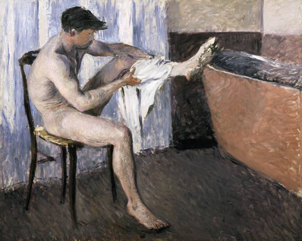 Man drying his leg à Gustave Caillebotte