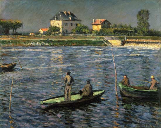 Bateaux de pêcheurs sur la Seine à Gustave Caillebotte