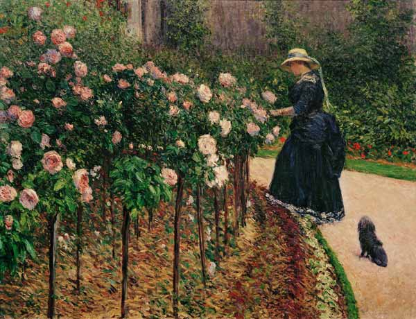 Roses in the Garden at Petit Gennevilliers à Gustave Caillebotte