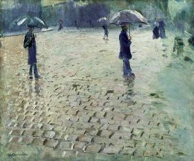 Rue de Paris, jour de pluie (étude)