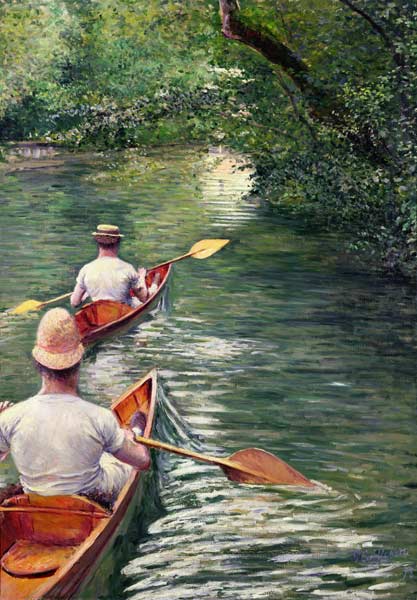 Les canots, 1878 à Gustave Caillebotte