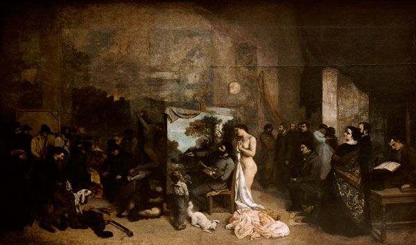 l'atelier de l'artiste à Gustave Courbet