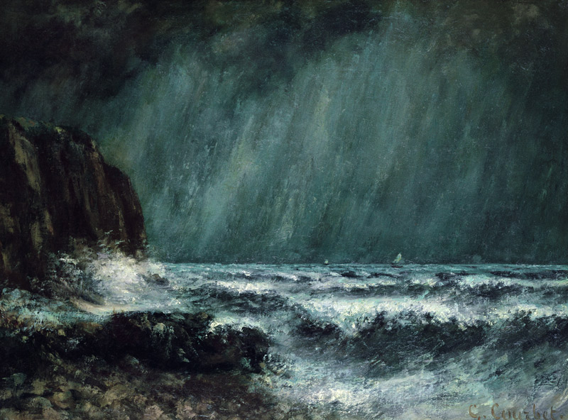 Storm at Sea à Gustave Courbet