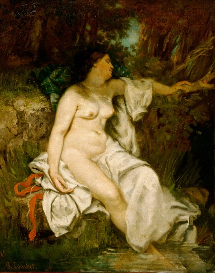 Bather Sleeping by a Brook à Gustave Courbet