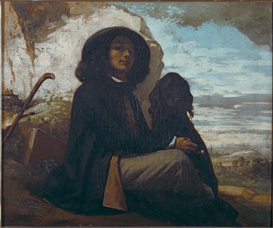 Courbet au chien noir à Gustave Courbet