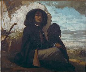 Courbet au chien noir