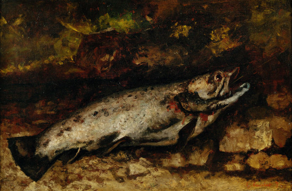 La truite - The trout, 1873. Canvas,65,5 à Gustave Courbet