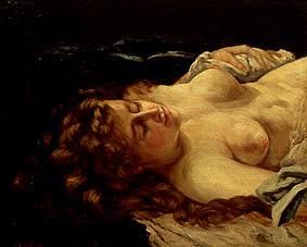 sommeil femme rousse. à Gustave Courbet