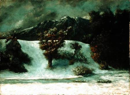 Winter Landscape With The Dents Du Midi à Gustave Courbet