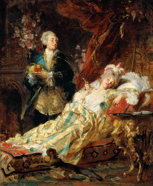 Louis XV and Madame Dubarry à Gyula (ou Julius de) Benczur