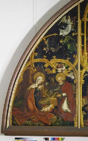Détail du panneau "naissance du Christ" de la basilique Santa Maria Maggiore