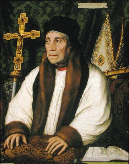 Portrait of William Warham (1450-1532) Archbishop of Canterbury à Hans Holbein le Jeune