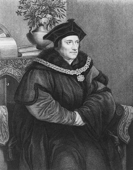 Sir Thomas More (1477-1535) à Hans Holbein le Jeune (atelier)