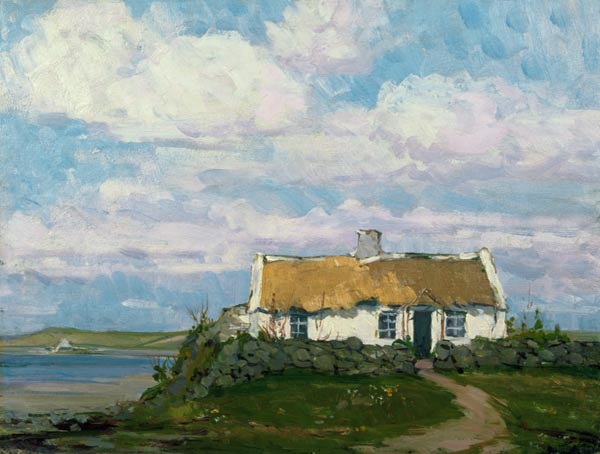 Maison de campagne irlandaise à la côte à Hans Iten