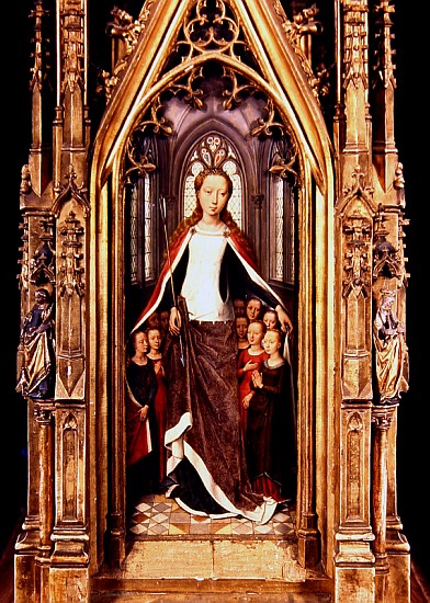 St. Ursula and the Holy Virgins, from the Reliquary of St. Ursula, 1489 (see also 185907) à Hans Memling