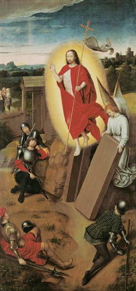 la résurrection du Christ. tableau d'un autel latéral de maison