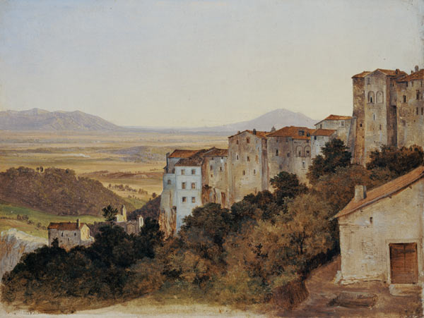 View of Olevano à Heinrich Reinhold
