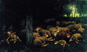 moutons malades à Heinrich von Zügel