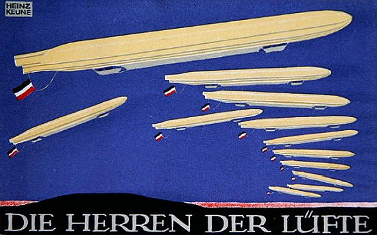 Masters of the Air, postcard design for Das Plakat à Heinz Keune