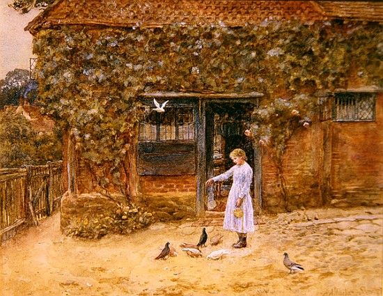 A cottage at Shere, c.1875 à Helen Allingham