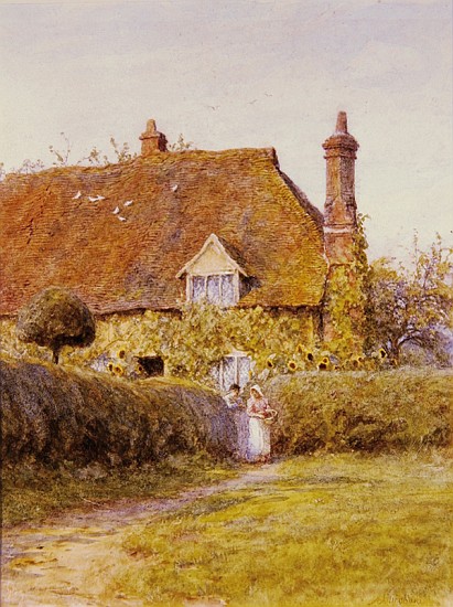 Sunflower Cottage à Helen Allingham