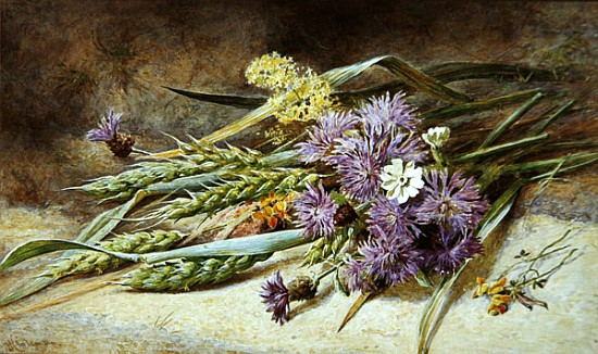 Green Wheat and Wild Flowers à Helen Cordelia Coleman Angell